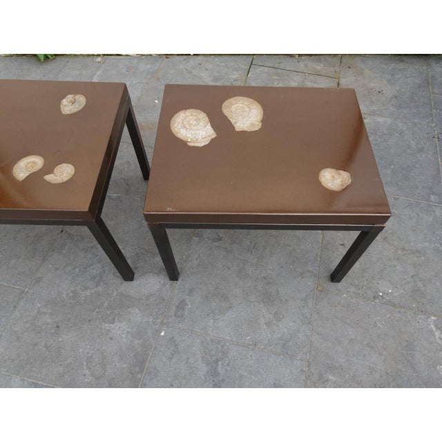 Metal Belgian Side Tables attributed to Ado Chale, 1970s, Set of 2 For Sale - Image 7 of 18