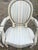 French 19th Century Louis XVI Painted Walnut Arm Chairs - Set of 2 For Sale - Image 4 of 9