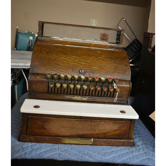 1923 Antique National Cash Register 724 in Oak Finish Chairish