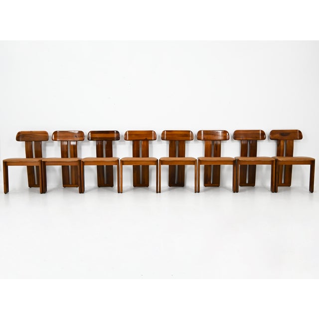 Sapporo Dining Chairs by Mario Marenco for Mobilgirgi, 1970s, Set of 8 For Sale - Image 4 of 11