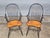 American Pair of Late 20th Century Tiger Maple & Black Continuous Windsor Arm Chairs Bench Made For Sale - Image 3 of 11