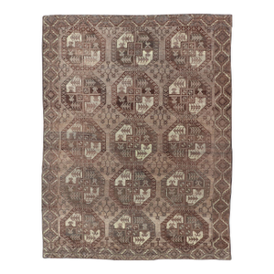 Antique Ersari Tribal Rug With Rich Earthy Tones 8'4" X11'9"