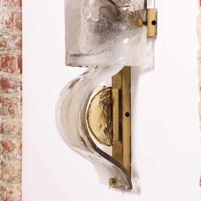 Mazzega Murano Rare Mazzega Murano Wall Light Fixture, C. 1960. For Sale - Image 4 of 7
