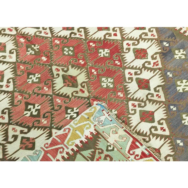 1960s Turkish Kilim Rug For Sale - Image 4 of 4