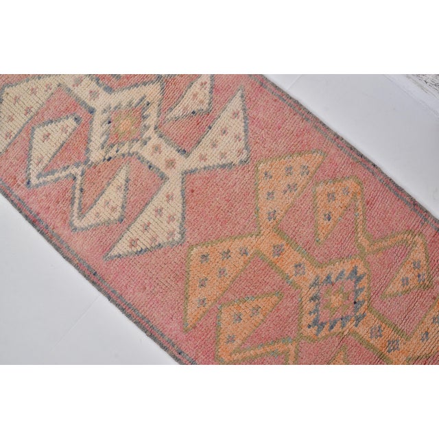 1960s Oushak Antique Hallway Runner Rug For Sale - Image 5 of 8