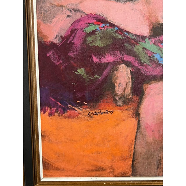 1970s C. 1970s Modernist Nude Oil Painting by Emanuel Stephen Perry For Sale - Image 5 of 5