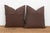 Brown Pair of Embroidered Palmette Suzani Pillow Covers For Sale - Image 8 of 9