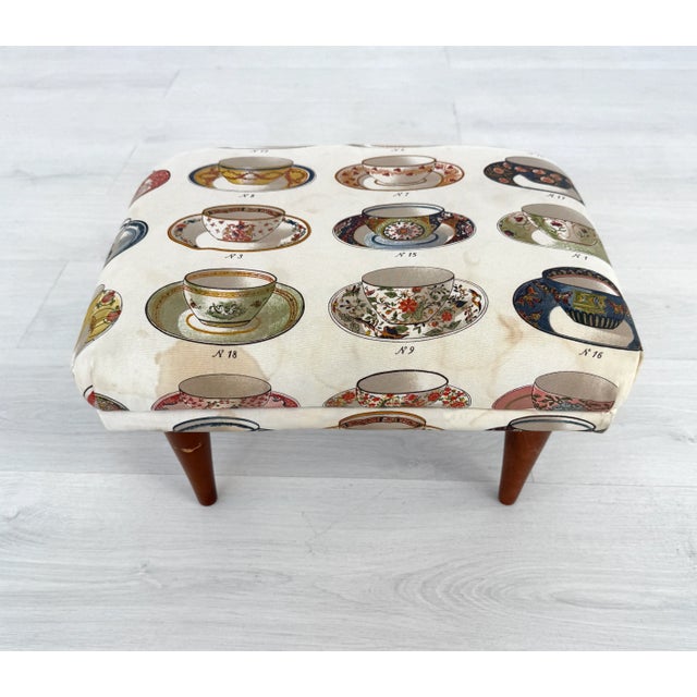 Dimensions: H 10.5” x W 15.5” x D 11.5” Vintage French designer footstool with original upholstery. Please see our other...