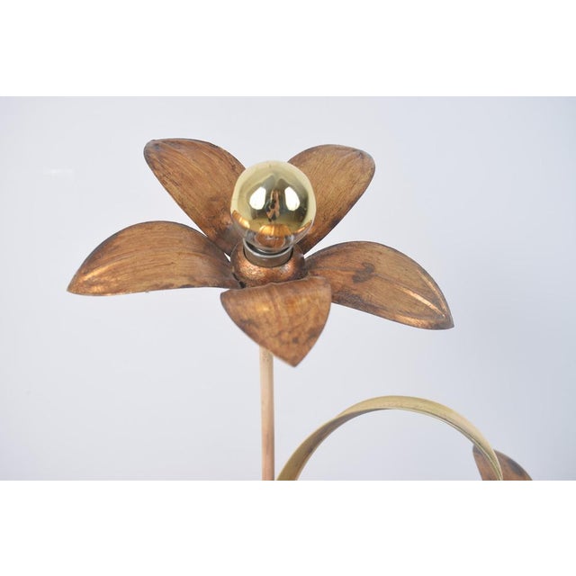 Hollywood Regency Vintage Flower Floor Light, 1970s For Sale - Image 3 of 16