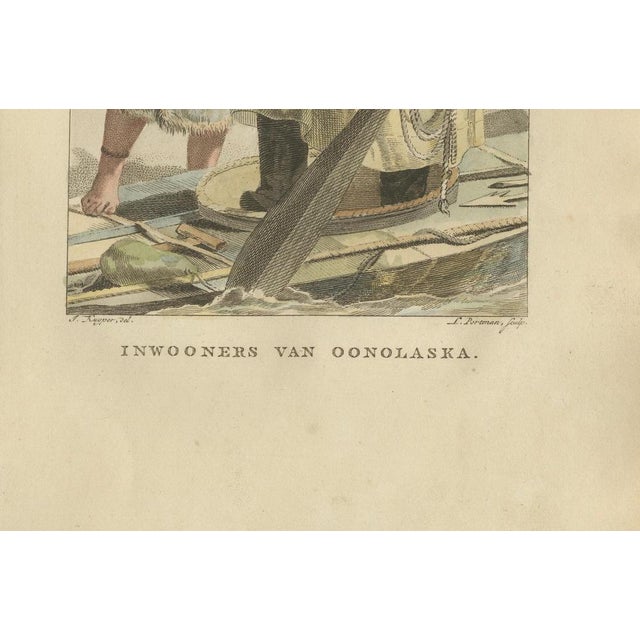Jaques Kuyper, Inhabitants of Unalaska, Hand-Colored Print, 1805 For Sale - Image 3 of 10