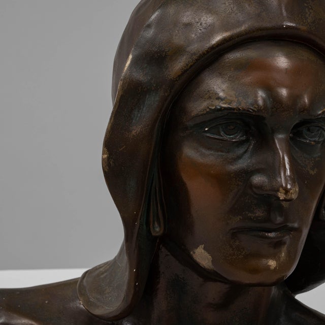 20th Century French Plaster Bust of Man For Sale In Greensboro - Image 6 of 18