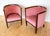 Antique Art Nouveau Edwardian Barrel Back Tub Armchairs in Mahogany and Pink Upholstery, 1910, Set of 2 For Sale - Image 17 of 18