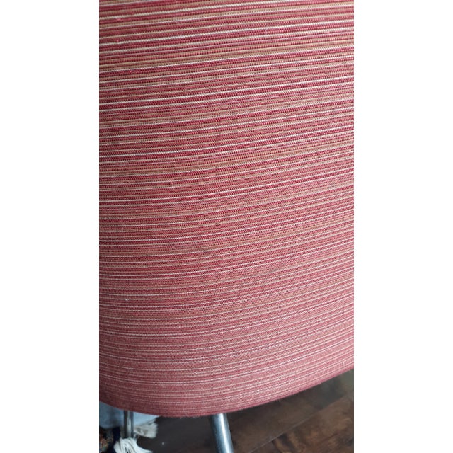 Red Modern Martin/Brattrud in Knoll Fabrics Upholstered Armchair With Metal Legs For Sale - Image 8 of 12