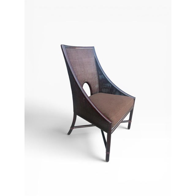 Barbara Barry for McGuire Double-Caned Rattan Dining Armchairs – Set of 6 For Sale In Boston - Image 6 of 16