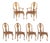 William and Mary Style Needlepoint Upholstered Walnut Dining Chairs, 6 For Sale
