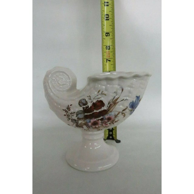 Ceramic Staffordshire Fine Ceramics England Cornucopia Horn Vase For Sale - Image 7 of 11