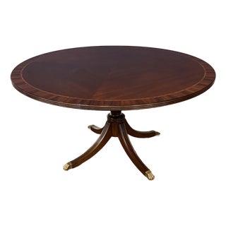 Traditional 58” Diameter Mahogany Dining/Breakfast Table by Leighton Hall - Showroom Sample For Sale