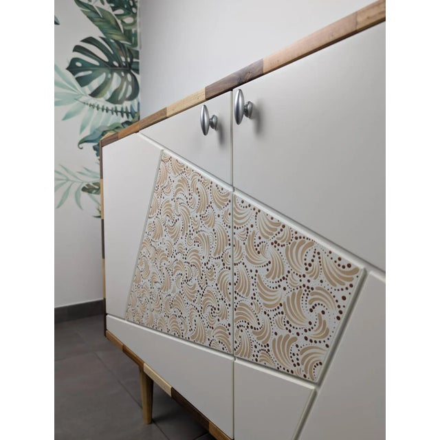 Hand-Decorated Artisan Sideboard by Roberto Maver Design For Sale - Image 6 of 9