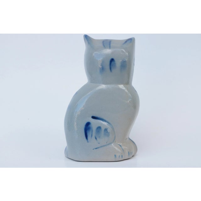 Figurative Eldreth Pottery Stoneware Cat Figure For Sale - Image 3 of 7