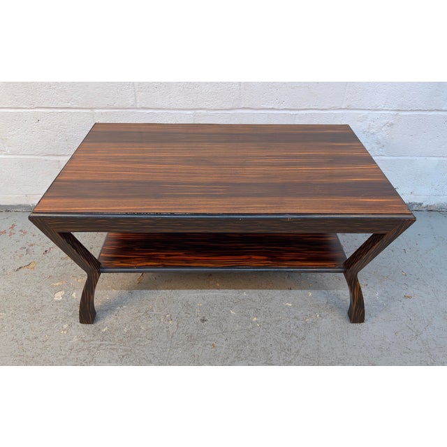 Vintage Modern Macassar Ebony Coffee Table With Sculptural Base For Sale - Image 13 of 13
