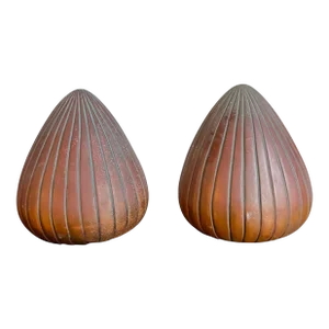 1950s Ben Seibel Copper Clam Shell Bookend Set