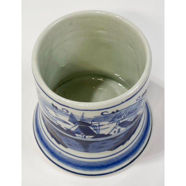 Traditional Vintage Porcelain Delft Vessel For Sale - Image 3 of 7