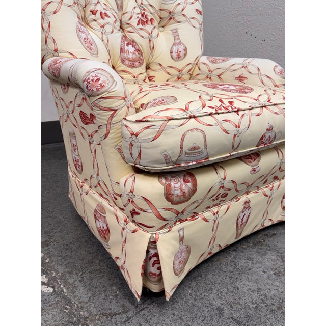 Sherrill Furniture Tufted Lounge Arm Chair For Sale - Image 9 of 12