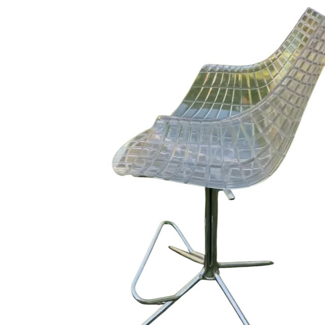 1970s Stunning Meridiana Swivel Chair, Designed by the Acclaimed Christophe Pillet for the Prestigious Italian Brand Driade For Sale - Image 10 of 12