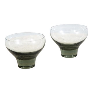 Mid 20th Century Modern Glass Cocktail Per Lutkin Holmegaard Smoked Glasses - a Pair For Sale