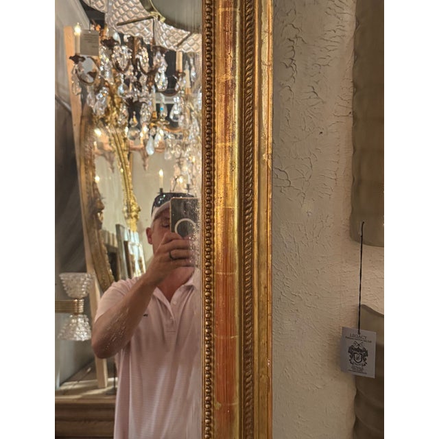 19th C. French Louis XV Giltwood Mirror For Sale In Dallas - Image 6 of 8