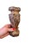 Vintage Hand-Carved Wabi-Sabi Chrysanthemum Wood Vase For Sale - Image 10 of 11