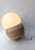 Pair of Travertine and Opaline Glass Culbuto Lamps Italy, 1980s For Sale - Image 4 of 14
