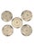 Set of 5 Bat Trang Vietnamese Ceramic Dessert Plates With Hand Painted Blue Floral Motifs For Sale - Image 4 of 10
