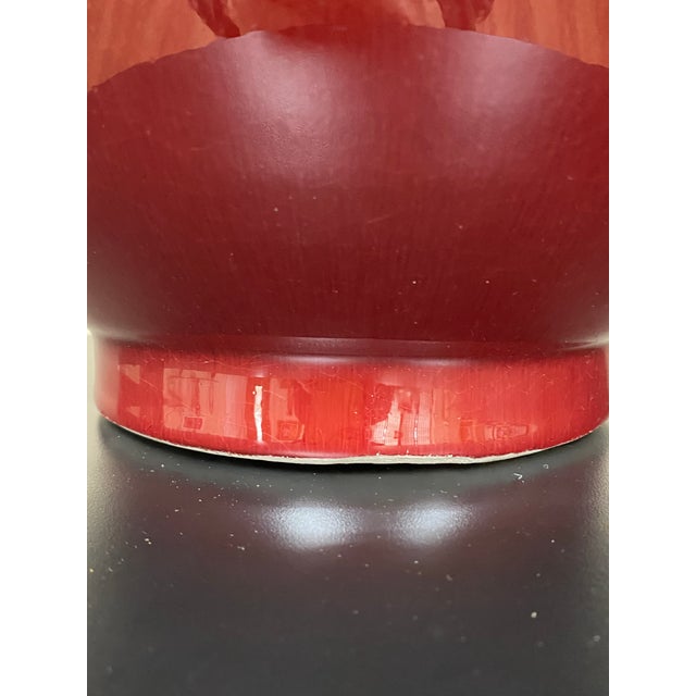 Oxblood Red Mid 20th Century Chinese Sang De Boeuf Porcelain Vase For Sale - Image 8 of 14