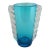 Vintage Blenko Non-Crackle Turquoise Winged Vase For Sale