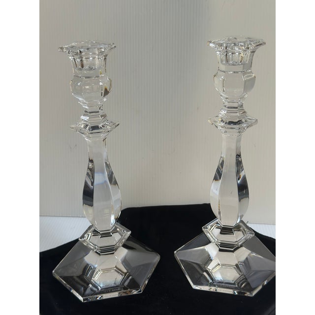 Set of Two(2) Vintage 1950s Tiffany & Co. 10"h Chunky Candlesticks For Sale - Image 9 of 16