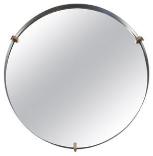 VintageItalian Round Mirror, 1960s