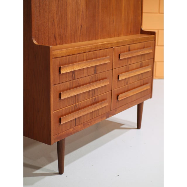 1960s Vintage Danish Secretaire in Teak by Sigfred Omann for Ølholm, 1960s For Sale - Image 5 of 18
