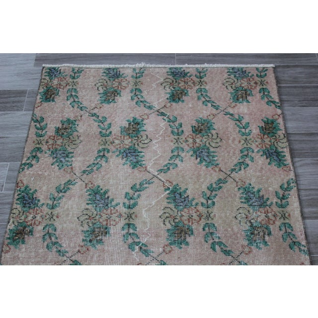 1970s Turkish Anatolian Handmade Floral Desing Runner Rug For Sale In Sacramento - Image 6 of 12