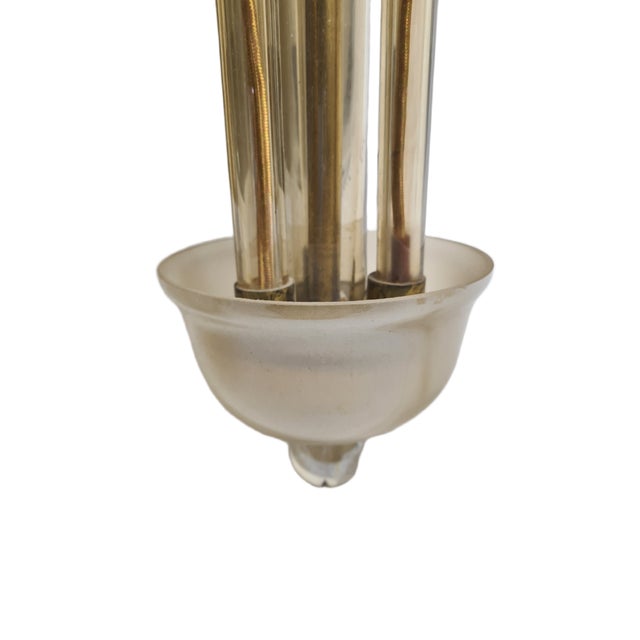Art Deco Glass Style Chandelier, Former Czechoslovakia, 1930s For Sale - Image 6 of 13