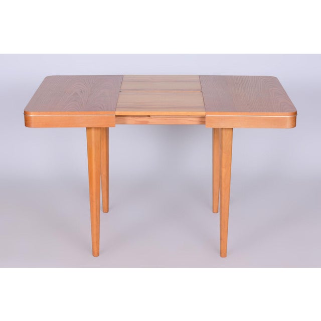 Mid-Century Folding Table in Oak attributed to Jitona Sobeslav, Czech, 1950s For Sale - Image 11 of 18