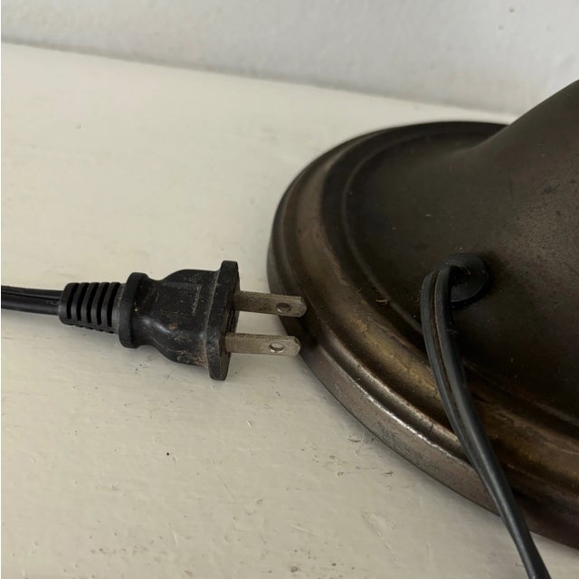 Antique Bradley and Hubbard Style Art Nouveau Brass Desk Lamp Harp Bell Handel Era For Sale - Image 11 of 11