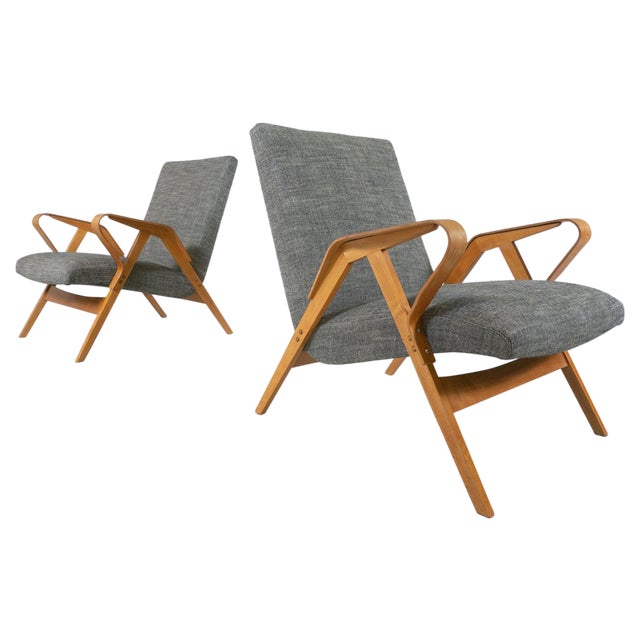 Set of Mid-Century Modern Armchairs, 1950s For Sale