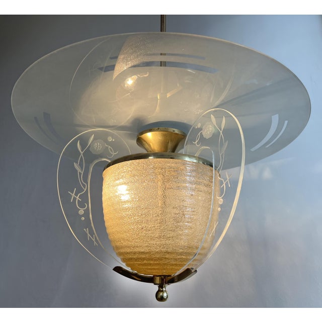 Italian Chandelier by Barovier & Toso, 1950s For Sale - Image 10 of 14