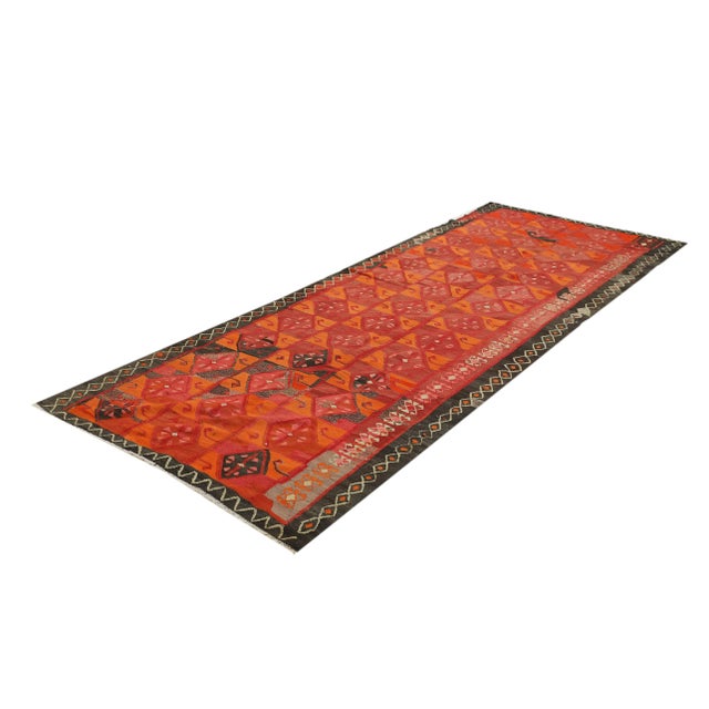 Traditional Mid 20th Century Decorative Vintage Kars Kilim Rug For Sale - Image 3 of 7