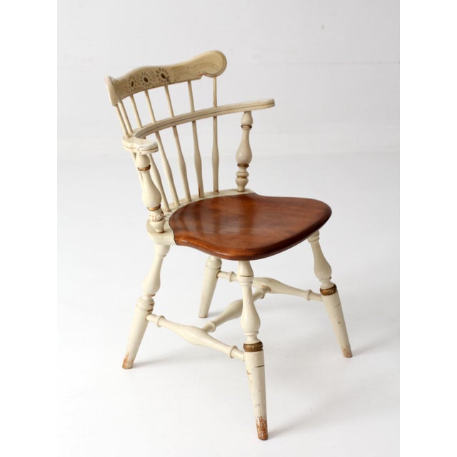 Vintage Ethan Allen Comb Back Painted Chair For Sale - Image 10 of 13