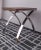 Great table sculptural solid steel base with white washed wood top.
