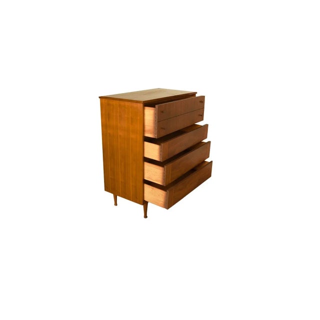 1960s Mid-Century Modern Tall Walnut Dresser For Sale In Baltimore - Image 6 of 9