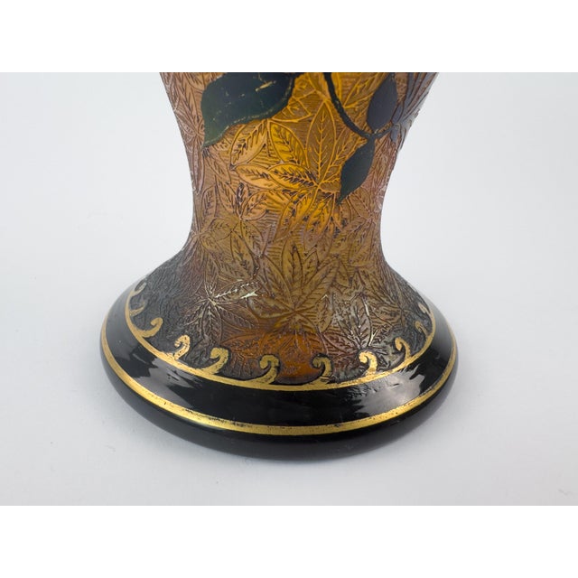 Royal Blue Saint-Louis Art Nouveau Crystal Vase, Désiré Christian Period, c.1900 For Sale - Image 8 of 18