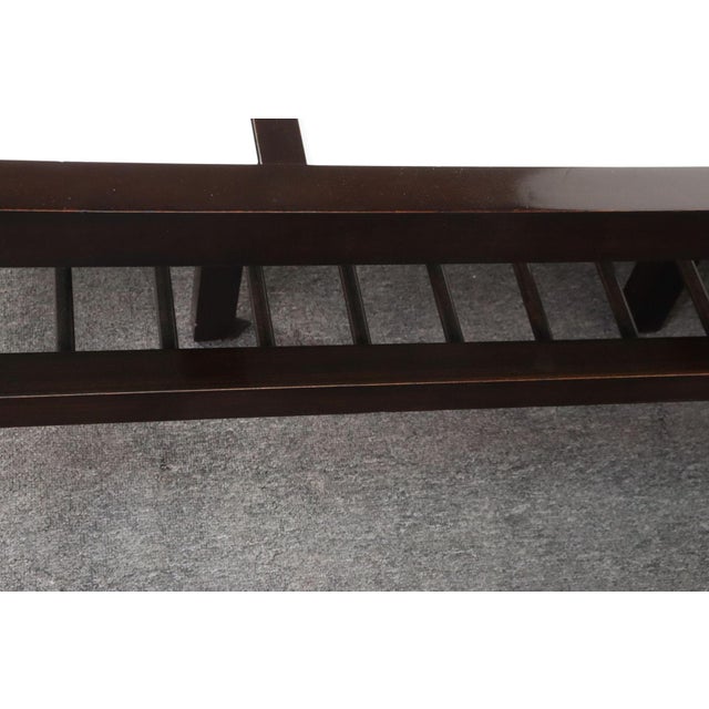 Vintage Ebonized Wood and Vitrolite Glass Coffee Table by Van Keppel and Green For Sale - Image 12 of 18